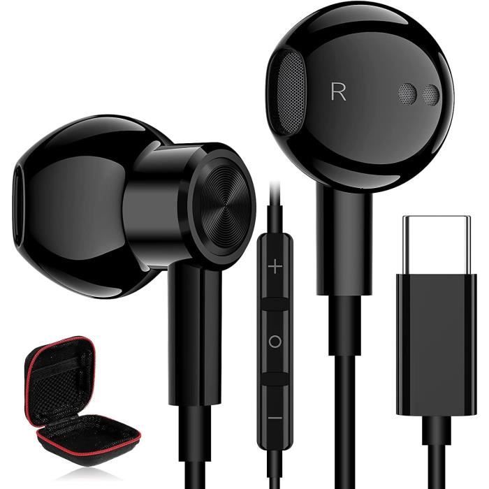 Écouteurs USB C pour Samsung A33 A53 S21 FE S20 FE S23,Écouteurs