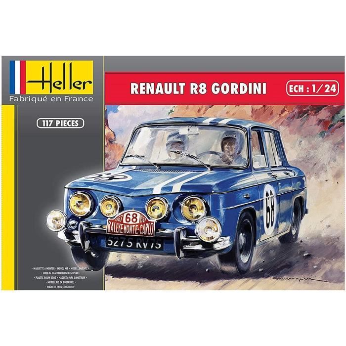 Maquette Heller Renault R8 Gordini 1/24 - Kit de modélisme