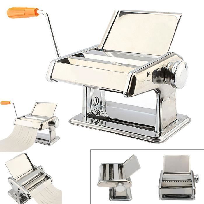 ZOO Machine &agrave; p&acirc;tes manuelle -  - Inox - Conception classique - Manivelle amovible - 18cm x 135cm 