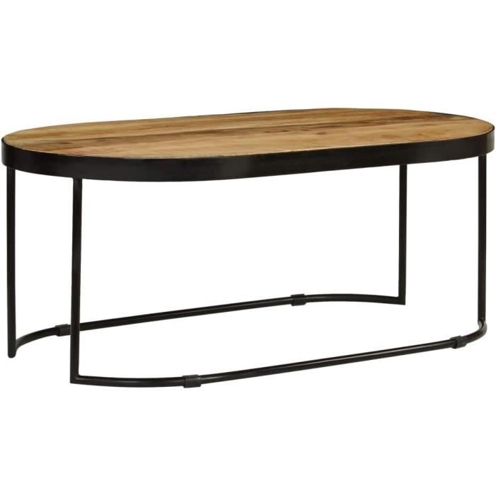 Table basse - VIDAXL - Forme de bol - Bois manguier massif - Multicolore - Design contemporain - Maison