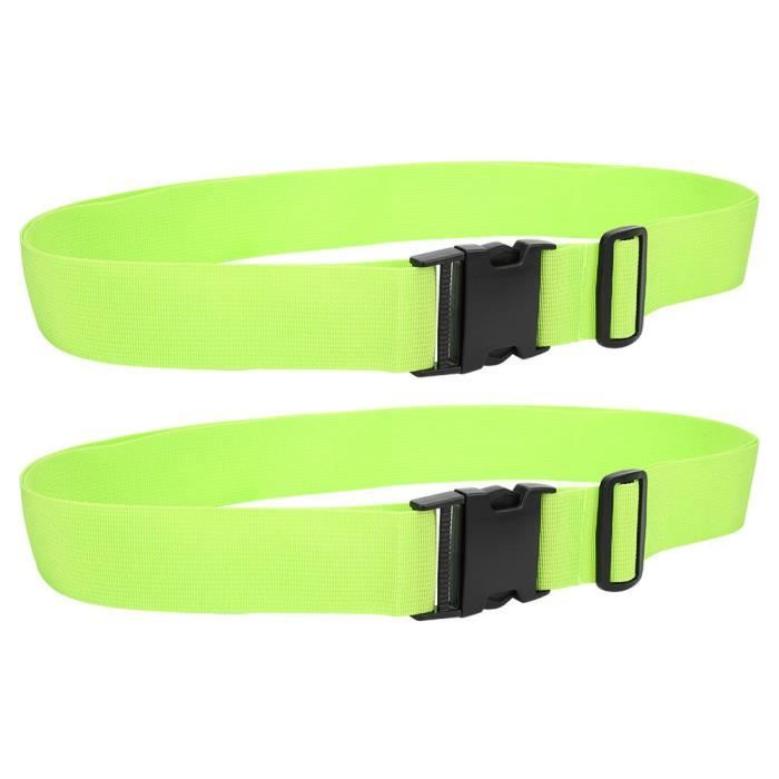 Fdit Accessoires de voyage d'emballage 2pcs Sangle de Bagage Réglable Sangle de Boucle de Valise Multifonction Étiquette de