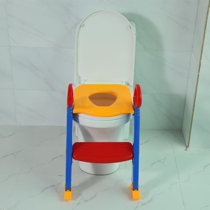 Siège Toilette Enfant Avec Marches Réglables - Coussin Doux Anti-éclaboussures, Pliable, Pour 1 à 7 Ans - 8