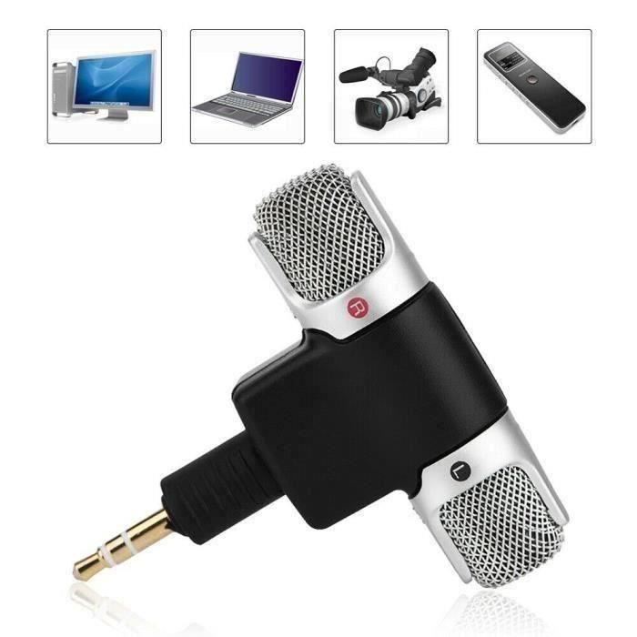 XX Mini Microphone stéréo avec Prise Jack 3,5 mm plaquée Or, Micro Compact, spécialement conçu
