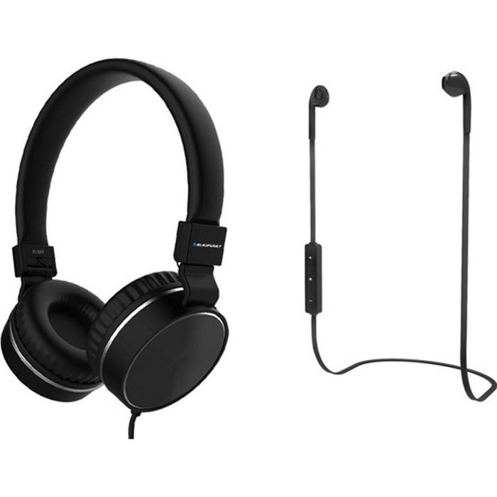 Set écouteurs bluetooth et casque filaire - Blaupunkt - BLP1530-133 - Noir