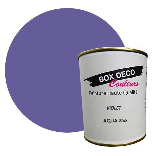 PEINTURE Teinte Violet meuble bois intérieur à base d’acrylique aspect velours-satin Aqua Bois - 750 ml - 9m²