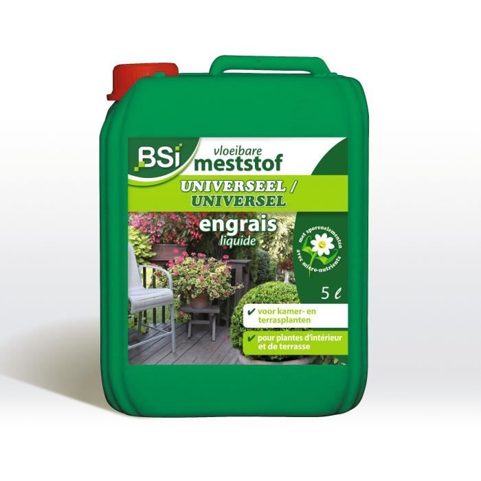 BSI - Engrais Universel - Liquide - Pour Plante dIntérieur Ou Balcon - Avec Oligo-éléments Et Chélates - 5L
