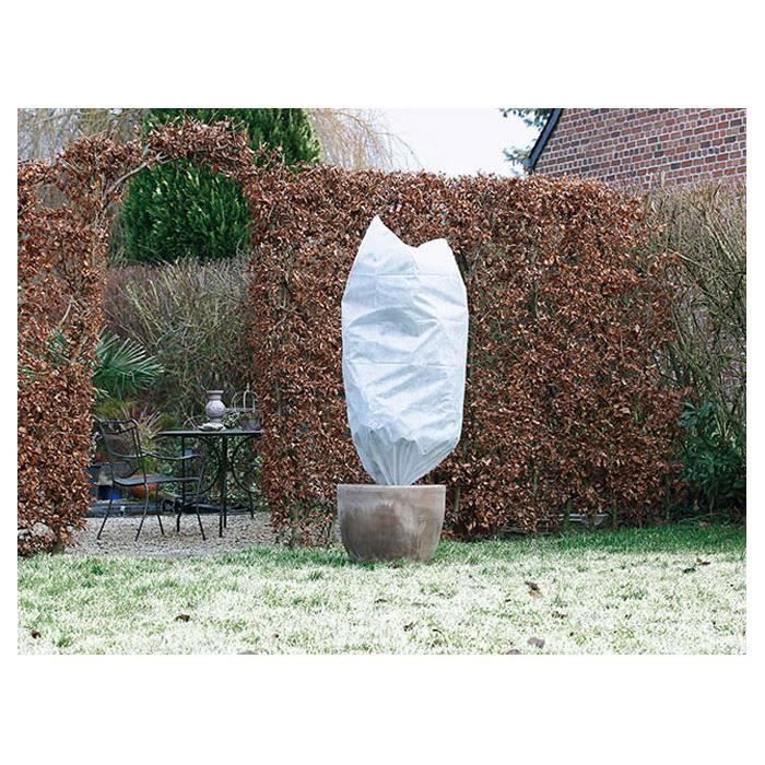 NATURE Lot de 2 housse d'hivernage 50 g/m² - Ø 75 cm x 1,50 m - Blanc (Lot de 2)