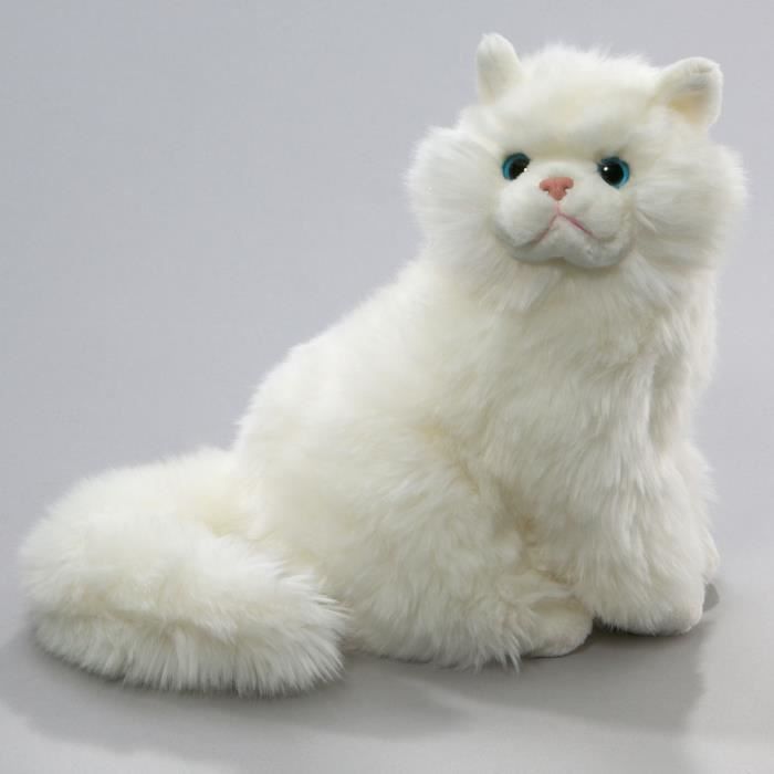 Chat blanc peluche shop