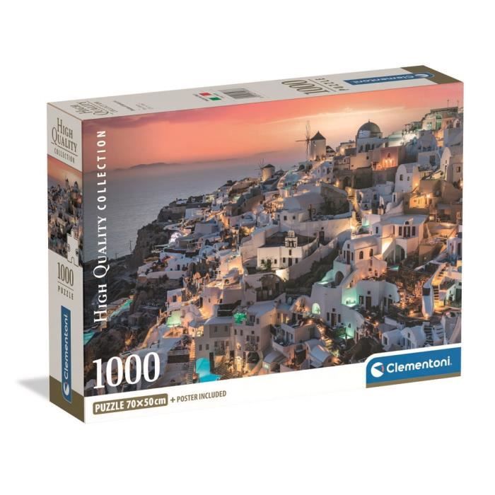 Puzzle Compact 1000 pièces : Nuances de Santorin Clementoni Puzzles - vue 2