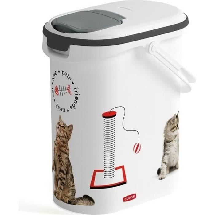 CURVER Conteneur à croquettes pour chat 4 kg - 10L - Love Pets