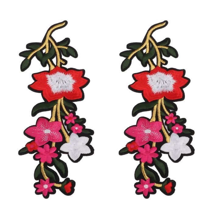 Patch Brodé Thermocollant Fleur Lotus - Dimensions 6,5 X 5 Cm - Pour Personnaliser Vêtements, Sacs, Accessoires