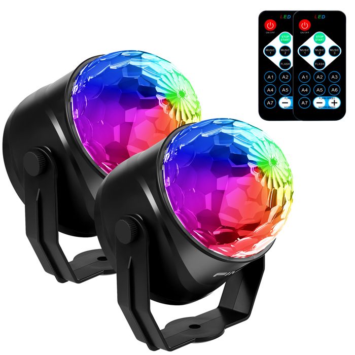 Xpertance Boule Disco LED Deluxe Pour Enfants, Boule Disco Avec Musique, 7 Couleurs, Effet Lumière Disco Câble USB De 4 M - Lumière De Fête Télécommande