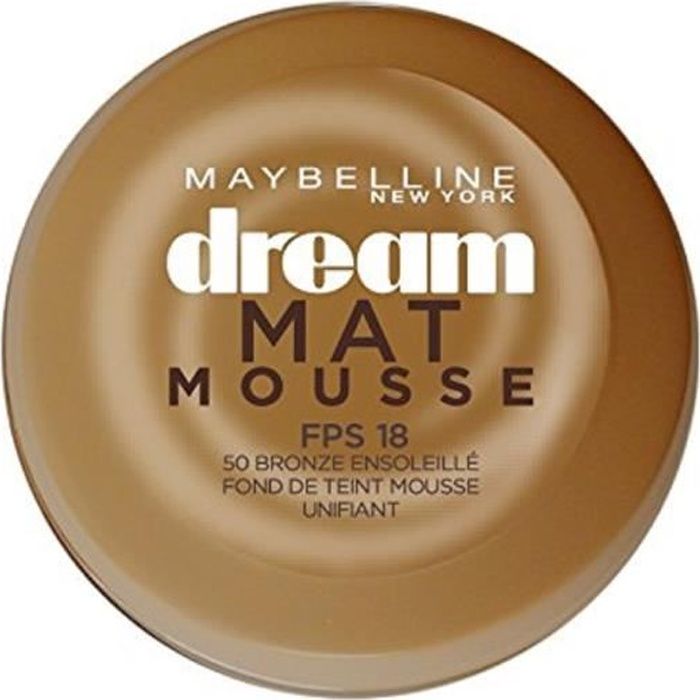 Gemey Maybelline Dream Mat Mousse Fond De Teint Nu 50 Sun Bronze Achat Vente Fond De Teint Base Gemey Maybelline Dream Mat Cdiscount