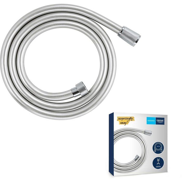 Flexible de douche GROHE VitalioFlex 27505001 1 5m Anti pliures Anti torsion Connexion universelle Surface lisse Chromé - vue 2