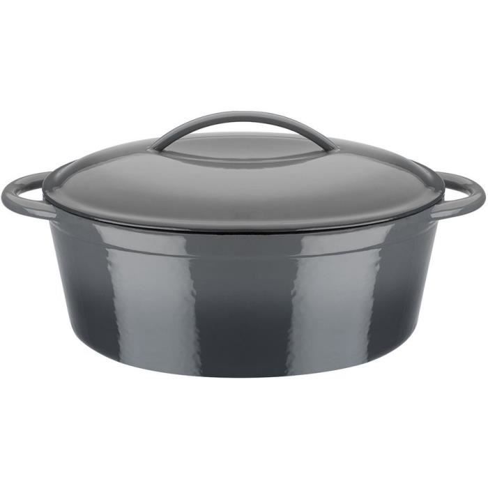 Cocotte fonte massive GSW SHADOW 33 x 25 cm Ovale Induction