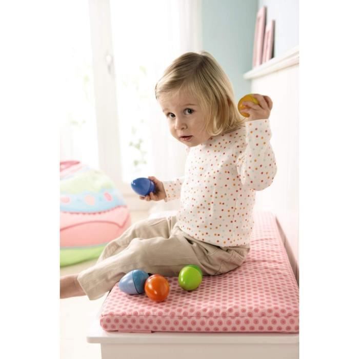 Hape - Hochet musicaux en oeufs | Sauterelles et Coccinelles