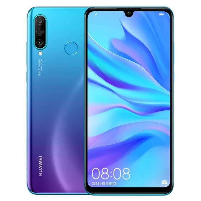 huawei p30 lite nova 4e smartphone 4go 128 go 6 15 pouces appareils photo kirin 710 octa core android 9 0 32mp guirlande bleu cdiscount telephonie
