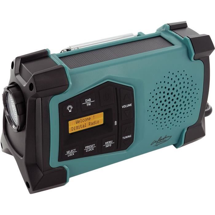 Radio De Poche Solaire Infactory SOL-1540 – Lampe Torche & Chargeur USB Intégrés