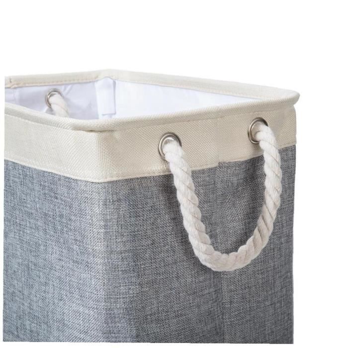 Panier De Rangement En Coton Tressé – 30x30 Cm, Poignées, Pliable, Pour Linge, Jouets, Plantes