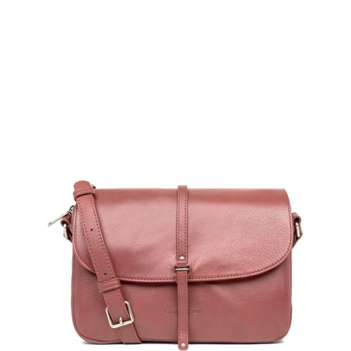 Sac porte travers Lancaster ref 45325 Rose Antique 25 18 8 Marron Cdiscount Bagagerie Maroquinerie