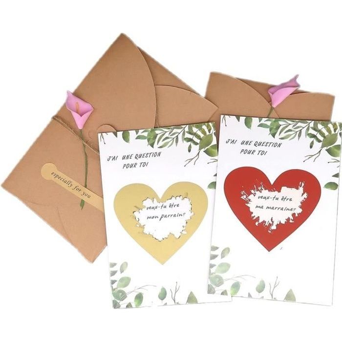 8 Cartes á gratter , cadeau marraine Parrain demande ,Veux-tu être ma ...