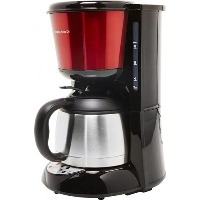 Cafetière Isotherme Rouge Morphy Richards Accents Thermos Programmable 800W  1L