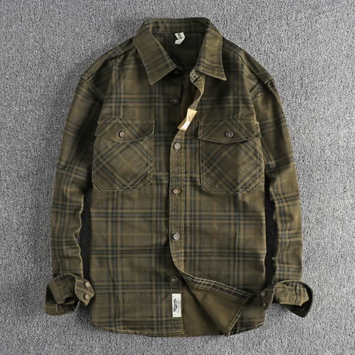 Chemise militaire clearance homme vintage