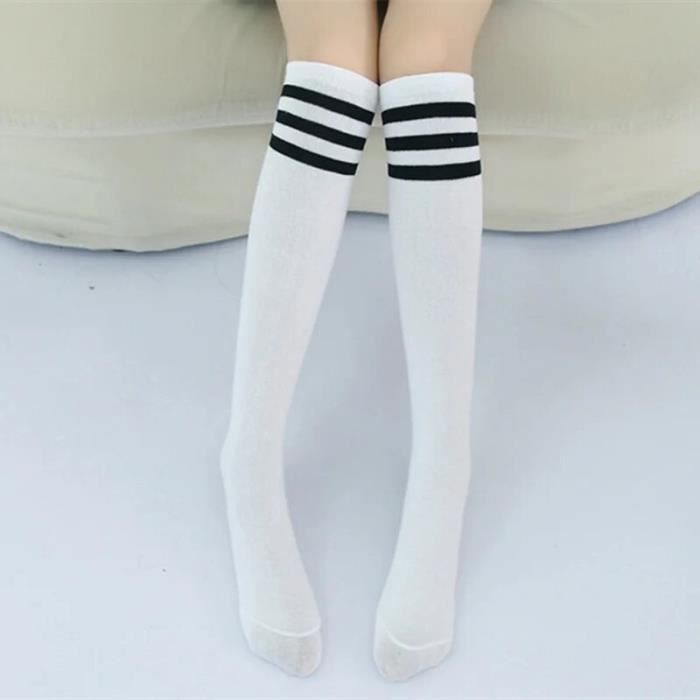 Chaussettes Hautes Genoux Arc-en-Ciel + Gants Sans Doigts LEOEASIY - Tenue Cosplay Et Chaud