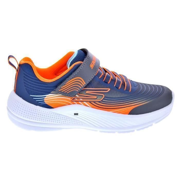 Skechers Skechers Baskets enfant garçon bleu Microspec - lacets tige synthétique semelle plate