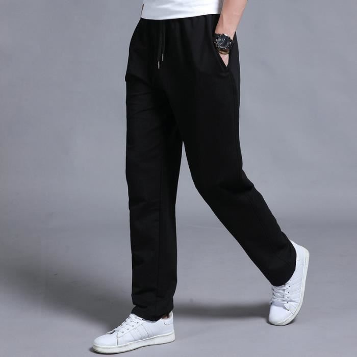 Pantalons homme de marque Pantalons de sport de Rayure Pantalon de jogging homme  Pantalon de d'été en coton Noir - Cdiscount Prêt-à-Porter