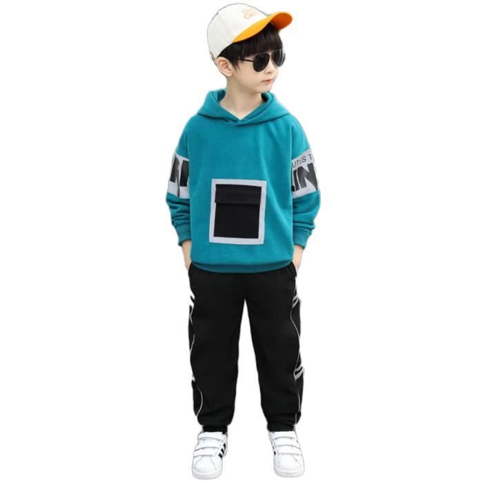 Enfants Ensemble De Sport Garcons Sweat Shirt A Capuche Et Pantalon De Sport Vert 110 Vert Achat Vente Ensemble De Vetements Cdiscount