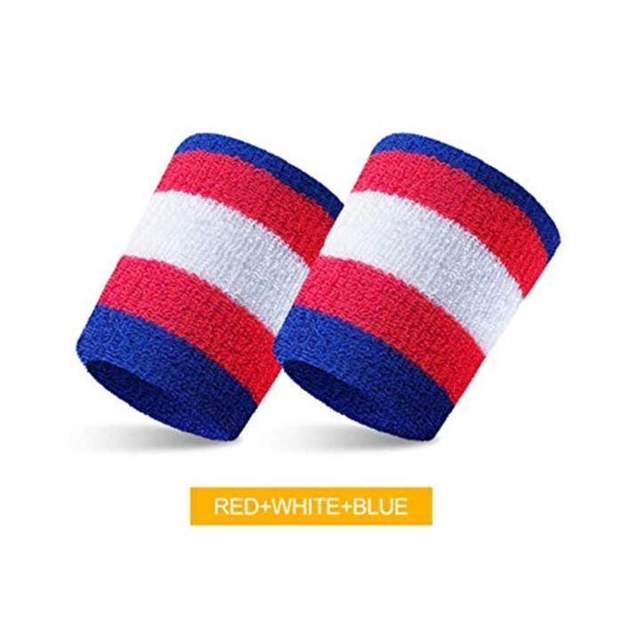 Set De 3 Pièces : Bandeau + 2 Bracelets De Sport En Coton - Absorbant, Confortable Pour Fitness, Course, Yoga
