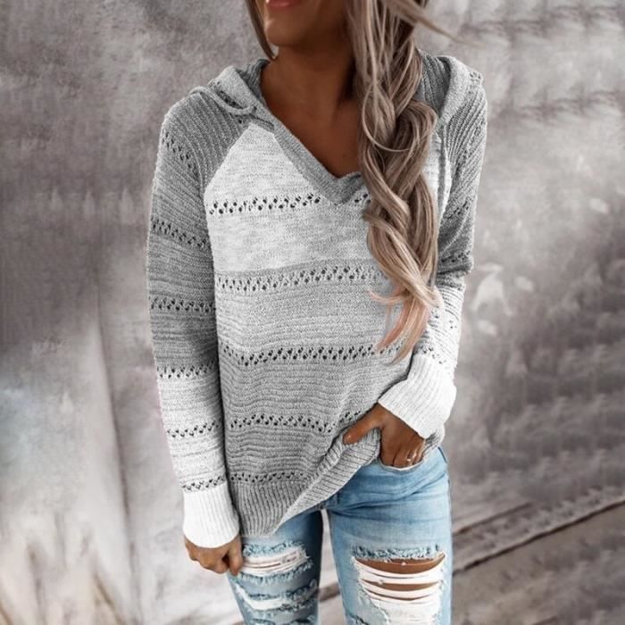 PULL 2020 automne Patchwork pull femmes d contract ray capuche