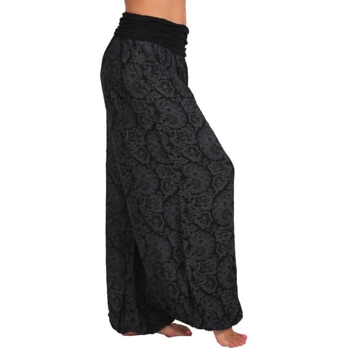 PANTALON LARGE IVY JANE BOHÈME MULTICOLORE - Taille S - Haute Taille élastique - Neuf Avec étiquettes