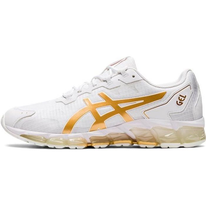 Asics blanche et jaune sales