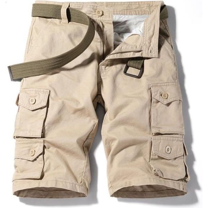 Bermuda homme cargo shorts t short multi poches ol0222sot02gd