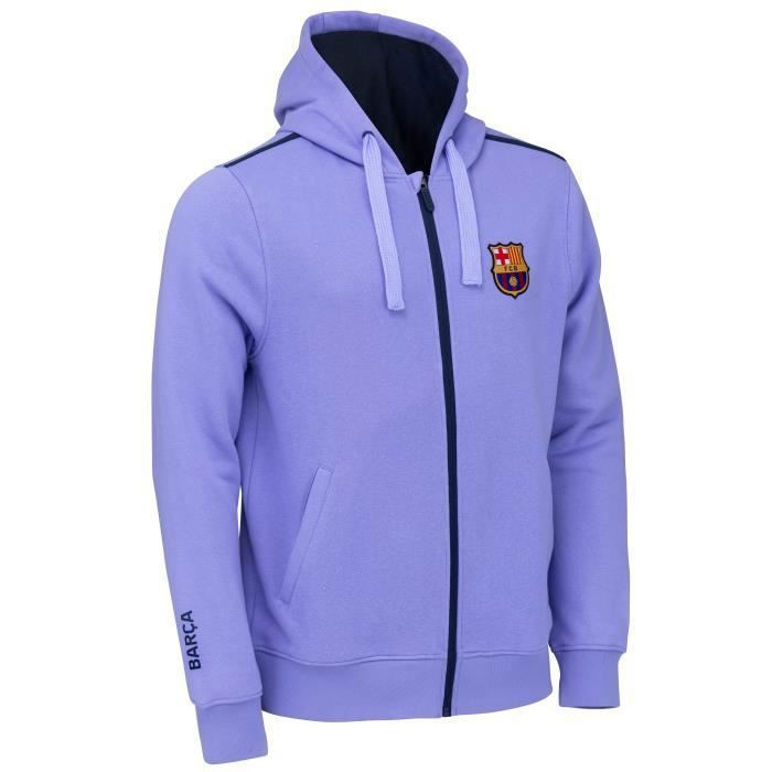 Sweat zippé capuche - FC Barcelone - Violet - Enfant - Garçon - Manches longues
