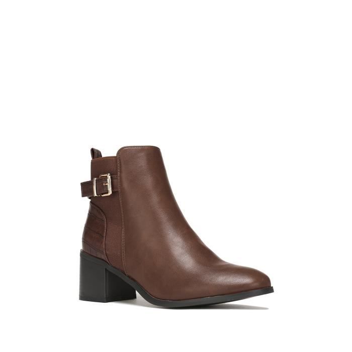 Bottine best sale croco marron