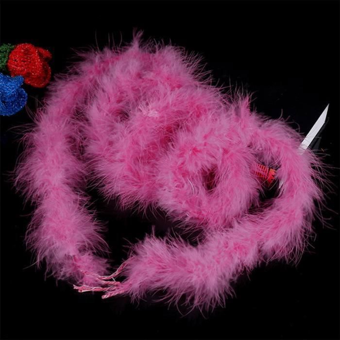 Boa En Plumes De Dinde Doux - 1.8 M De Long, 45 Mm De Large - Pour Costumes, Danse, Mariage, Noël Et DIY