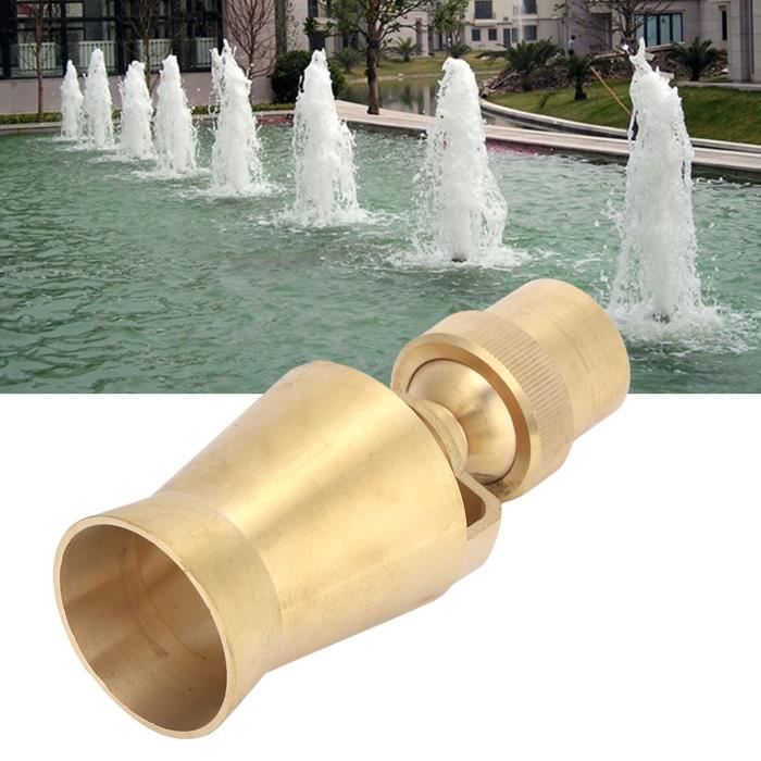 Buse Fontaine Jet D'Eau En Eventail - Laiton Réglable G1" - Décor Jardin, Étang, Piscine