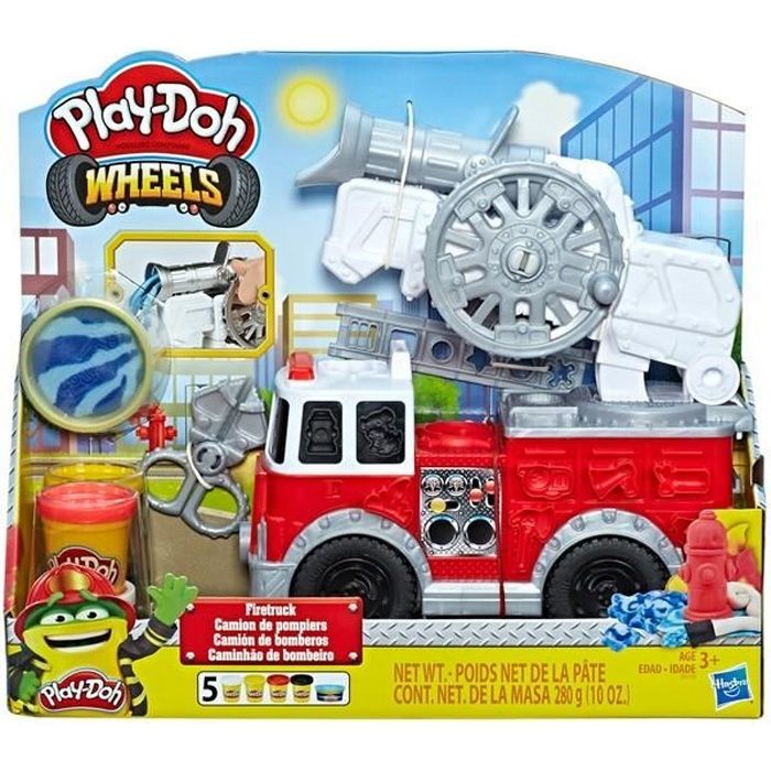 Play-Doh - Pâte à modeler - Le Camion de Pompiers - Wheels - Blanc - Mixte - 3 ans - 56g