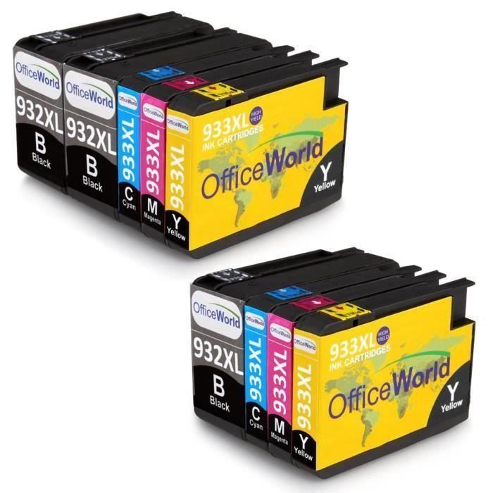 Pack 9 Cartouches D Encre Hp 932 933 Xl Pour Imprimantes Hp Officejet 7510 7110 6600 6700 Premium Prix Pas Cher Cdiscount