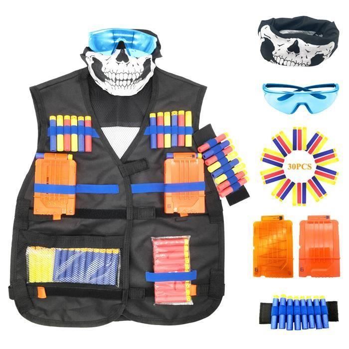 Gilet Tactique Pour Enfant Tbest - Nylon 600D, Taille Unique, Poches Multiples, Pour Jeux Extérieurs, Entraînement