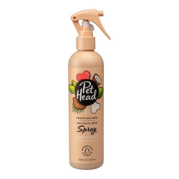 Pet Head Spray désodorisant pour Chien, Spray de toilettage pour Les Peaux sensibles, hypoallergénique, Noix de Coco,