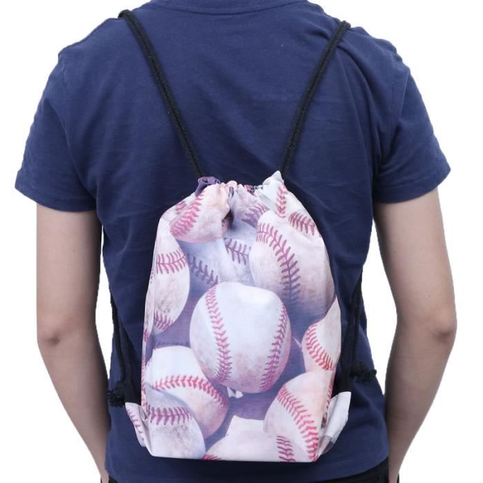 Sac de baseball - MARQUE - Modèle - Toile de coton - Noir - 52cm x 42cm