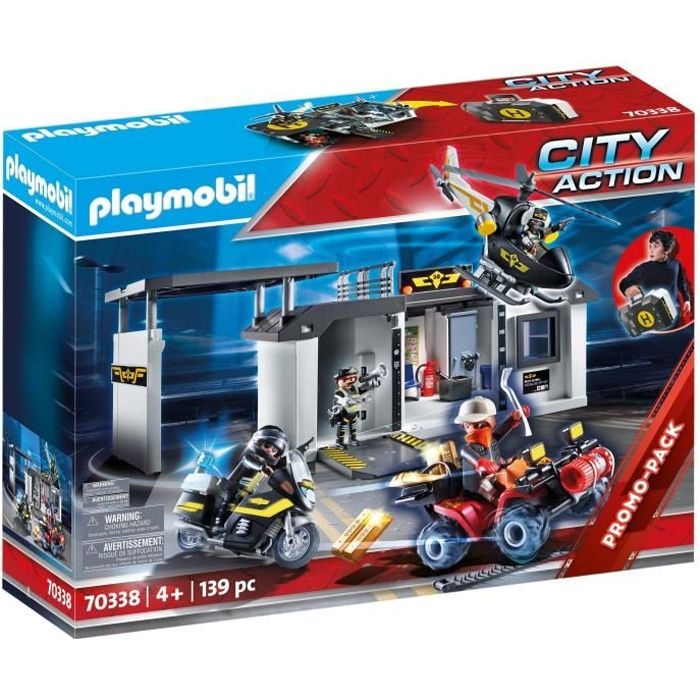 PLAYMOBIL 70338 - City Action - Quartier général transportable policiers d'élite