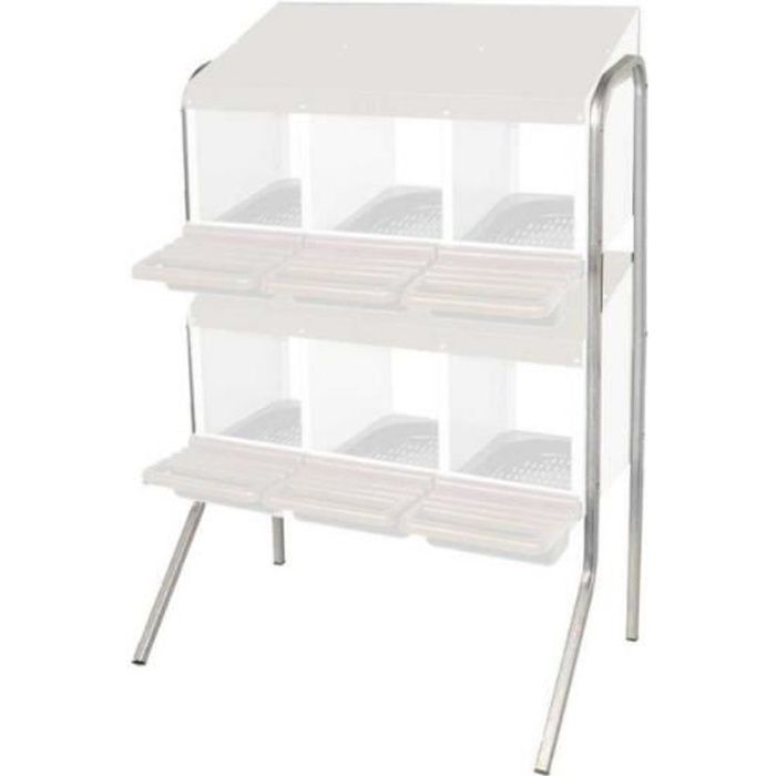 Comparer les prix de Pieds pour pondoir poule métal 2 étages - Gaun - Blanc - Extérieur