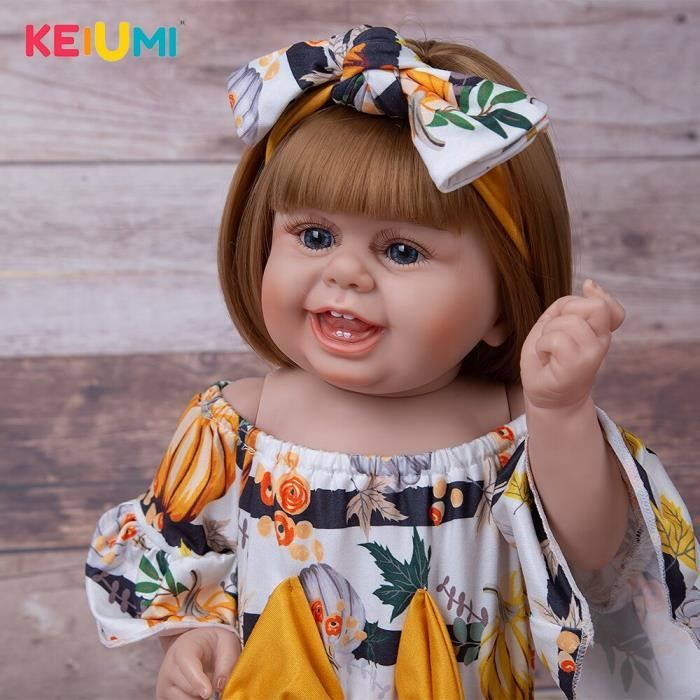 RUMOCOVO® Poupées de bébé Reborn en Silicone, 22 pouces, 55cm, jouets qui semblent réels, cadeaux pour amis de jeu d'anniversaire