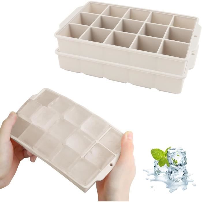 Moule à Glaçons 2 Pièces 30 Compartiments Bac à Glaçons En Silicone