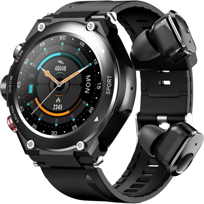 Cette montre connectée cache une paire d'écouteurs sans fil